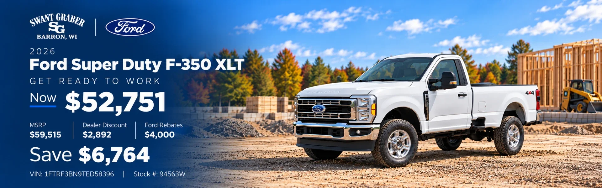 2026 Ford F-350 XLT sale price $52,751 in Barron WI